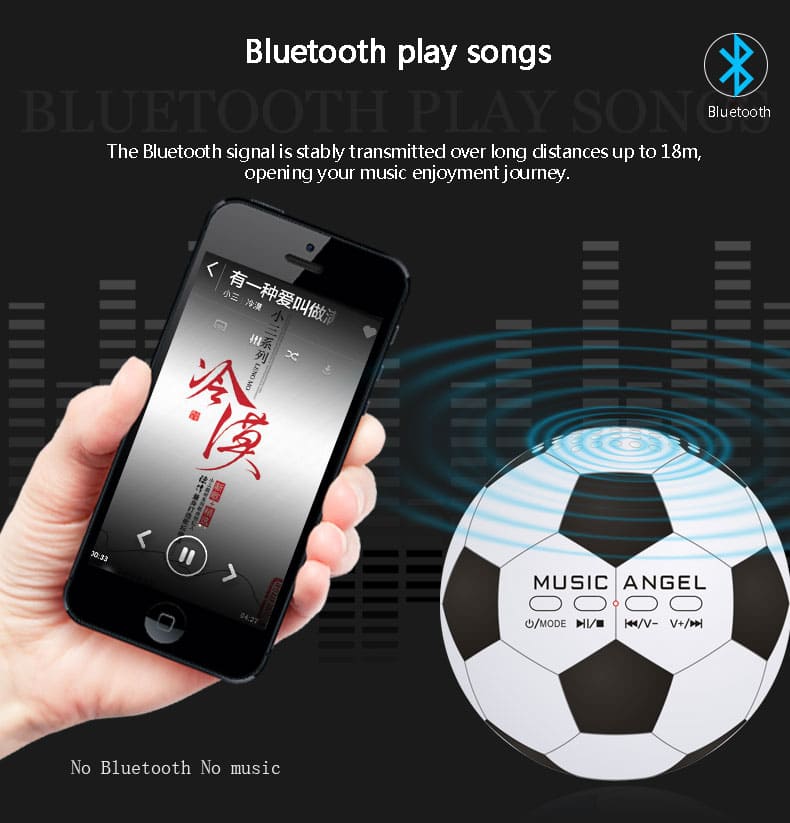 Bluetooth мини топчест звучник за компјутер или мобилен телефон
