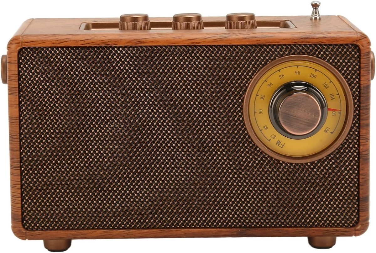 ретро радио стар стил направен од дрво гроздобер мини мал