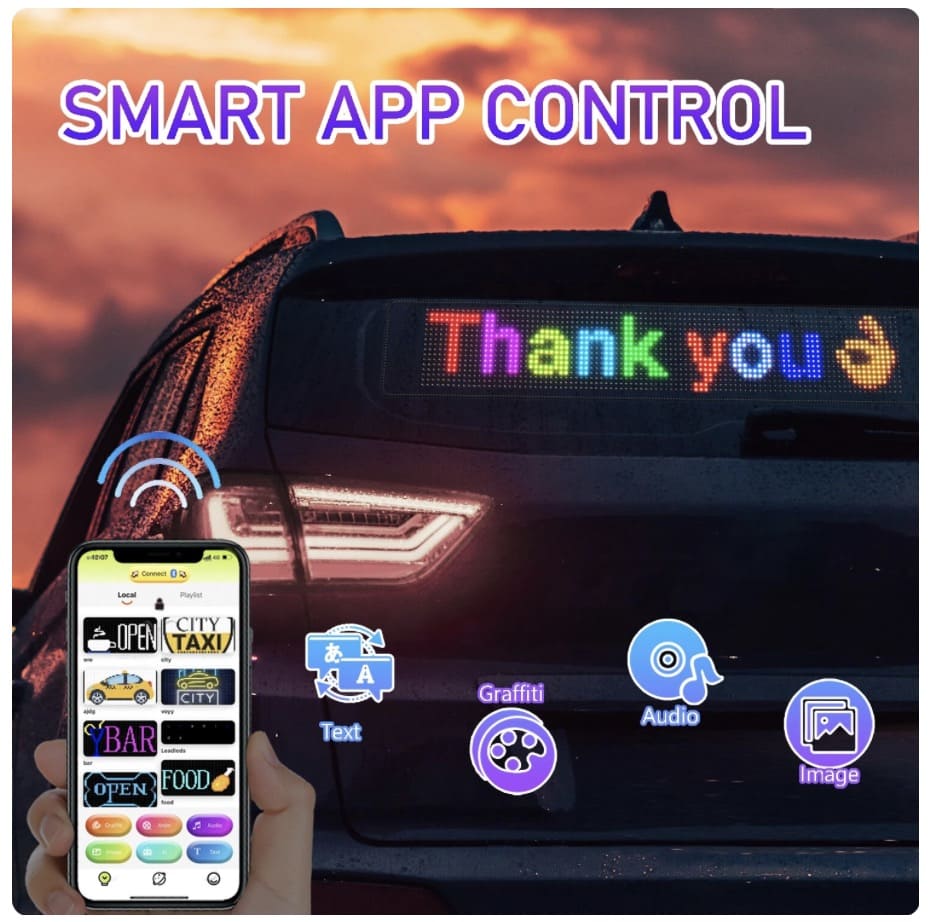флексибилен приказ на панел за рекламирање на екранот на автомобилот, флексибилен за мобилен телефон