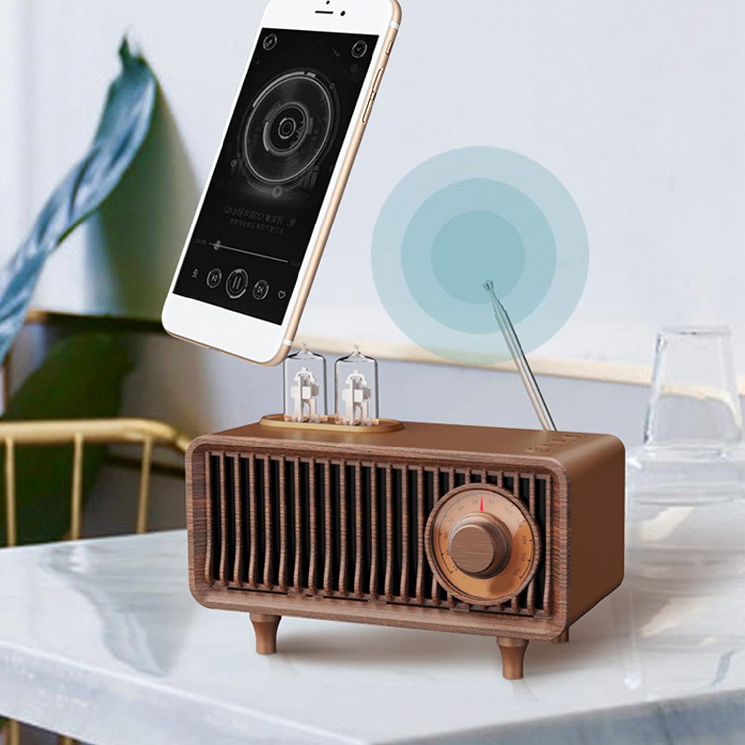 Радио звучник со Bluetooth гроздобер дрвен ретро стил