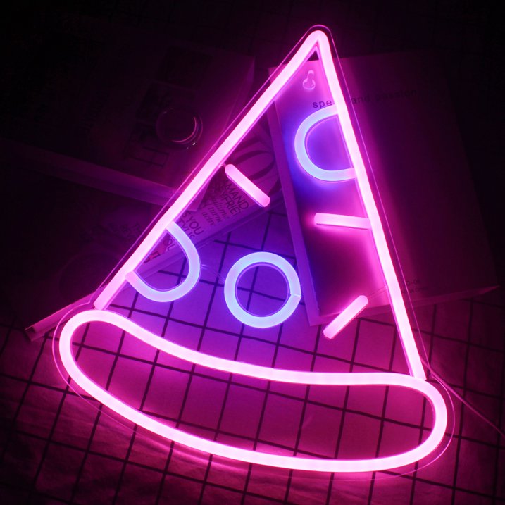 пица - лого со LED неонски знак