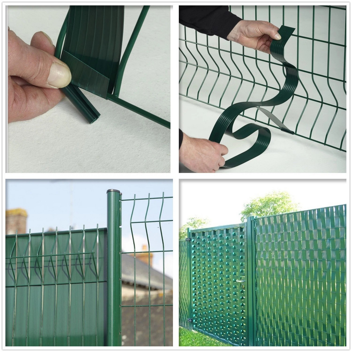 ПВЦ флексибилна пластична лента за заштита на приватноста за зелена ограда од 3д мрежа