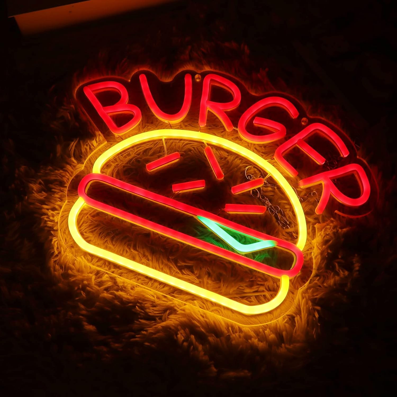Бургер Рекламирање осветлен светлечки LED неонски знак
